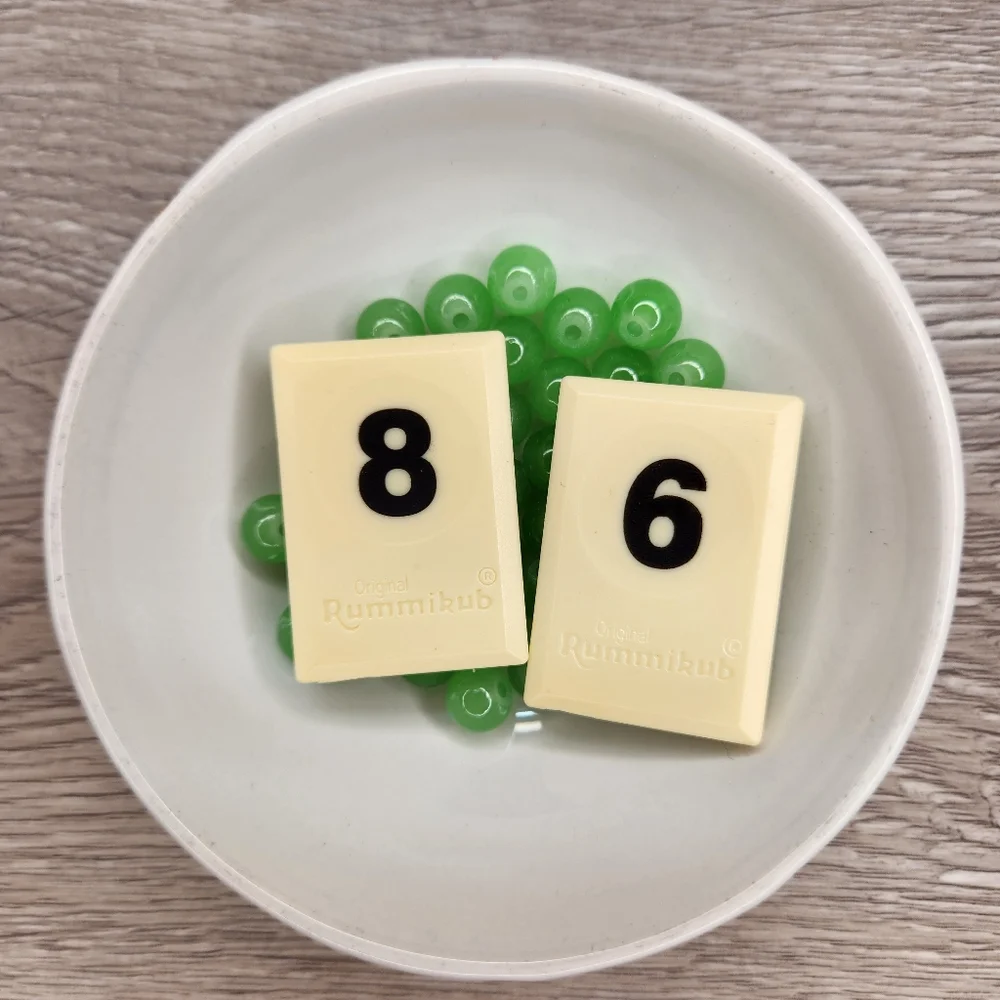 Green Apple Glass Beads 8mm Round 40 Bead Count #86